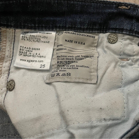 AG Adriano Goldschmied Rolled Up Jeans Size 25 Made in USA - Picture 5 of 9